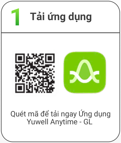 Bước 1: Tải ứng dụng Yuwell Anytime - GL