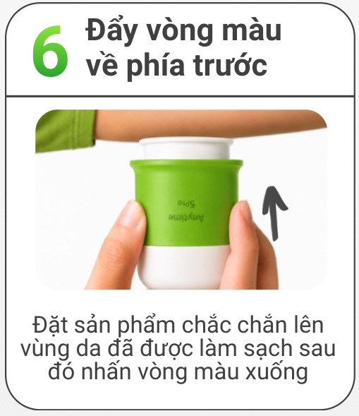 Bước 6: Đẩy vòng màu về phía trước